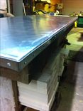Zinc Table Top W/ Stainless Pinned Banding 2 small