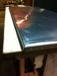 Zinc Table Top W/ Stainless Pinned Banding 3 small