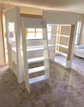 Kids Loaded Loft Bed With Desk, Bookcases, Drawer & Corkboard 1 small
