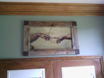 Barn Wood Picture Frames With Leather Accents 1 small