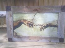 Barn Wood Picture Frames With Leather Accents 3 small