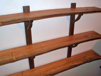 Cherry And Walnut Hanging Shelf 5 small