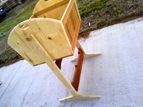 Wooden Rocking Cradle In Cherry, Oak, And Pine 4 small