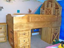 Barn-Inspired Wooden Bed And Dresser 6 small