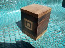 Cherry And Walnut Card Holder With Geometric Inlay 2 small