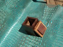 Cherry And Walnut Card Holder With Geometric Inlay 3 small