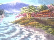 Vintage Silk Embroidery With Landscape Scene 1 small