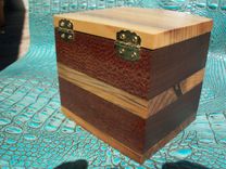 Wooden Chest In Hickory And Indonesian Bubinga “Small Bit Of The Good Life” 3 small