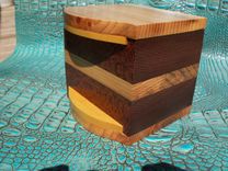 Wooden Chest In Hickory And Indonesian Bubinga “Small Bit Of The Good Life” 1 small