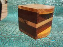 Wooden Chest In Hickory And Indonesian Bubinga “Small Bit Of The Good Life” 4 small