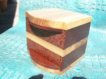 Wooden Chest In Hickory And Indonesian Bubinga “Small Bit Of The Good Life” 5 small