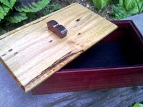 Handmade Wooden Box In Purpleheart And Maple 2 small
