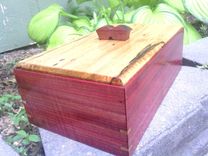 Handmade Wooden Box In Purpleheart And Maple 3 small