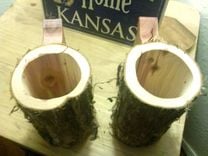 Set Of Two Rustic Mugs In Cedar 2 small