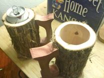 Set Of Two Rustic Mugs In Cedar 4 small