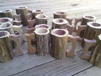Set Of Two Rustic Mugs In Cedar 1 small