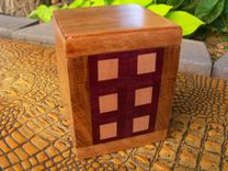 Wooden Executive Desk Box With Geometric Inlay 1 small