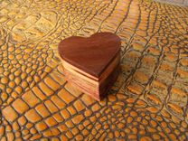Heart-Shaped Wooden Ring Box 4 small