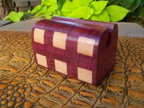 Cherry And Purpleheart Card Box With Geometric Inlay 1 small