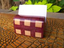 Cherry And Purpleheart Card Box With Geometric Inlay 2 small