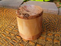 Cylindrical Ring Box In Cherry And Spalted Maple 2 small
