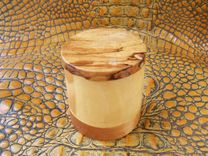 Cylindrical Ring Box In Cherry And Spalted Maple 5 small