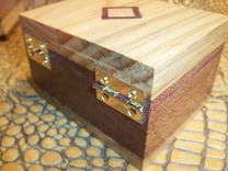 Wooden Trinket Box With Hinge Lid And Inlay 1 small