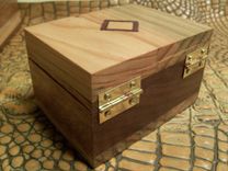 Wooden Trinket Box With Hinge Lid And Inlay 2 small