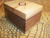 Wooden Trinket Box With Hinge Lid And Inlay 3 small