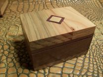 Wooden Trinket Box With Hinge Lid And Inlay 4 small