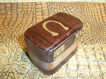 Walnut Keepsake Box With Horse Shoe Inlay 4 small