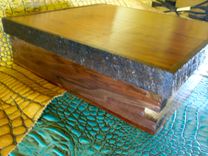 Repurposed Rustic Jewelry Walnut Barn Wood Box 1 small