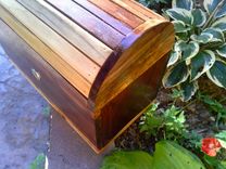 Wooden Chest In Hickory And Walnut 2 small