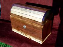 Wooden Chest In Hickory And Walnut 5 small