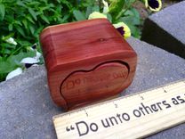 Wedding Ring Box In Natural Cedar 2 small