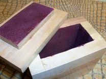 Wooden Trinket Box With Diamond-Shaped Inlay 5 small