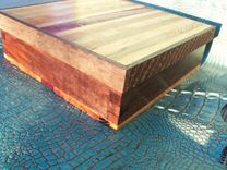 Upcycled Wooden Shoebox In Barn Wood And Purpleheart 4 small