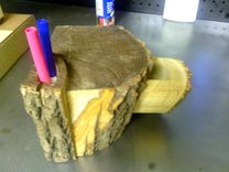 Repurposed Bandsaw Box With Pen Holder 1 small
