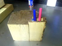 Repurposed Bandsaw Box With Pen Holder 2 small