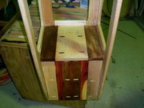 Maple And Red Cedar Dining Set, Trestle Table, Bench Seating 4 small