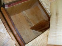 Maple And Red Cedar Dining Set, Trestle Table, Bench Seating 5 small