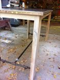 Metal Topped And Pinned Bar Height Table 4 small