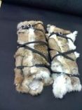Rabbit Fur Leg Warmers/Leg Wraps 1 small