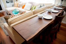 Live Edge Bar Table, Sofa Table Bar Top, Home Bar Height Table, Living Room Sofa Table With Seating 1 small