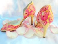 Indian Wedding Pink And Orange Shoes Matching Sari 1 small