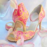 Indian Wedding Pink And Orange Shoes Matching Sari 3 small