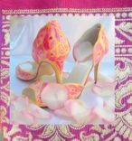 Indian Wedding Pink And Orange Shoes Matching Sari 4 small