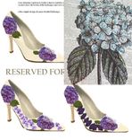 Wedding Shoes Hand Painted Hydrangeas Ivory Pumps 5 small