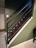 Horizontal Slat Steel Railing; Knee Wall Stairway Modern Luxury Metal Handrail 2 small