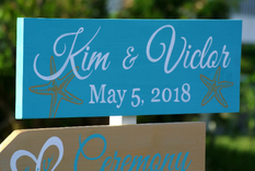 Welcome Wedding Sign Wood Beach Wedding Decor. Shoes Optional Signs 2 small